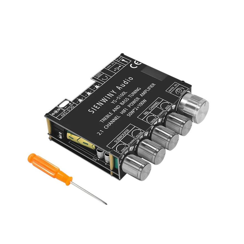 Ys-S100L Chip | Poland | Ys-S100L Bluetuth 5.1 2.1 Channel Power Audio Stereo Subwoofer Amplifier Board 50Wx2+100W Power Audio Stereo Amplifier for Home