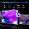 BKVOO Laptop Screen Extender 16-inch - Triple Laptop Monitor Extender Detachable FHD 1920x1200P IPS 235 Rotation Extra Portable Monitor Compatible with 13-17 Mac Wins Dex Chrome view 3