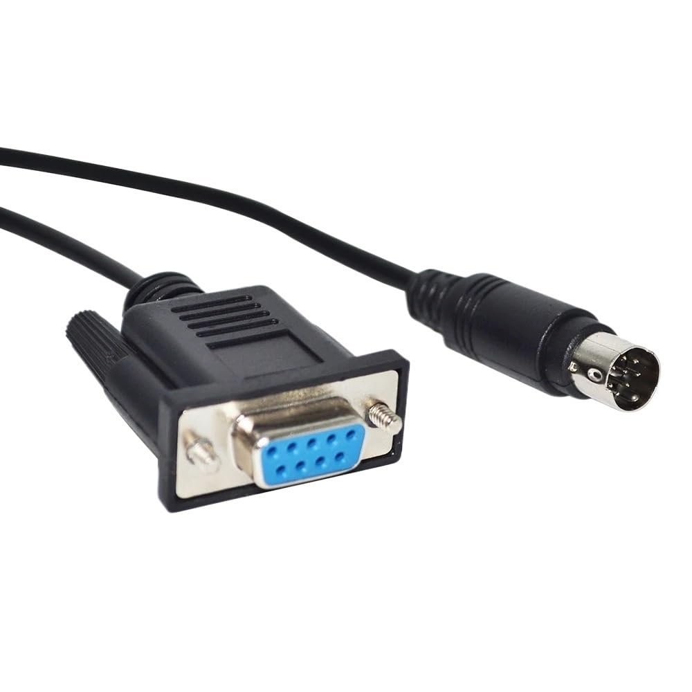 bodateng D-SUB 9pin DB9 to din 8pin MD8 Male Adapter RS422 PLC Programming Cable for PLC to HMI kable(3m,DB9 Female-MD8)