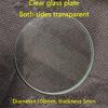 1pc 90mm 95mm 100mm Round Transparent Glass Work Board Stereo Microscopes Working Stage Base Loading Plate(100mm Transparent) view 2