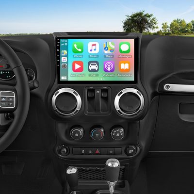 10inch Car Stereo Radio Car-Play GPS Navigation Compatible for J-e-e-p Android 14 with Wireless CarPlay Radio with Android Auto Support GPS Navigation 2 + 32GB