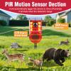 ChunHee Solar Outdoor Motion Sensor Alarm 3 Working Mode Motion Activated Alarm 120dB Loud Sound Noise Maker IP65 Waterproof Motion Detector with Strobe Light for Yard Farm Garden (2PC) view 4
