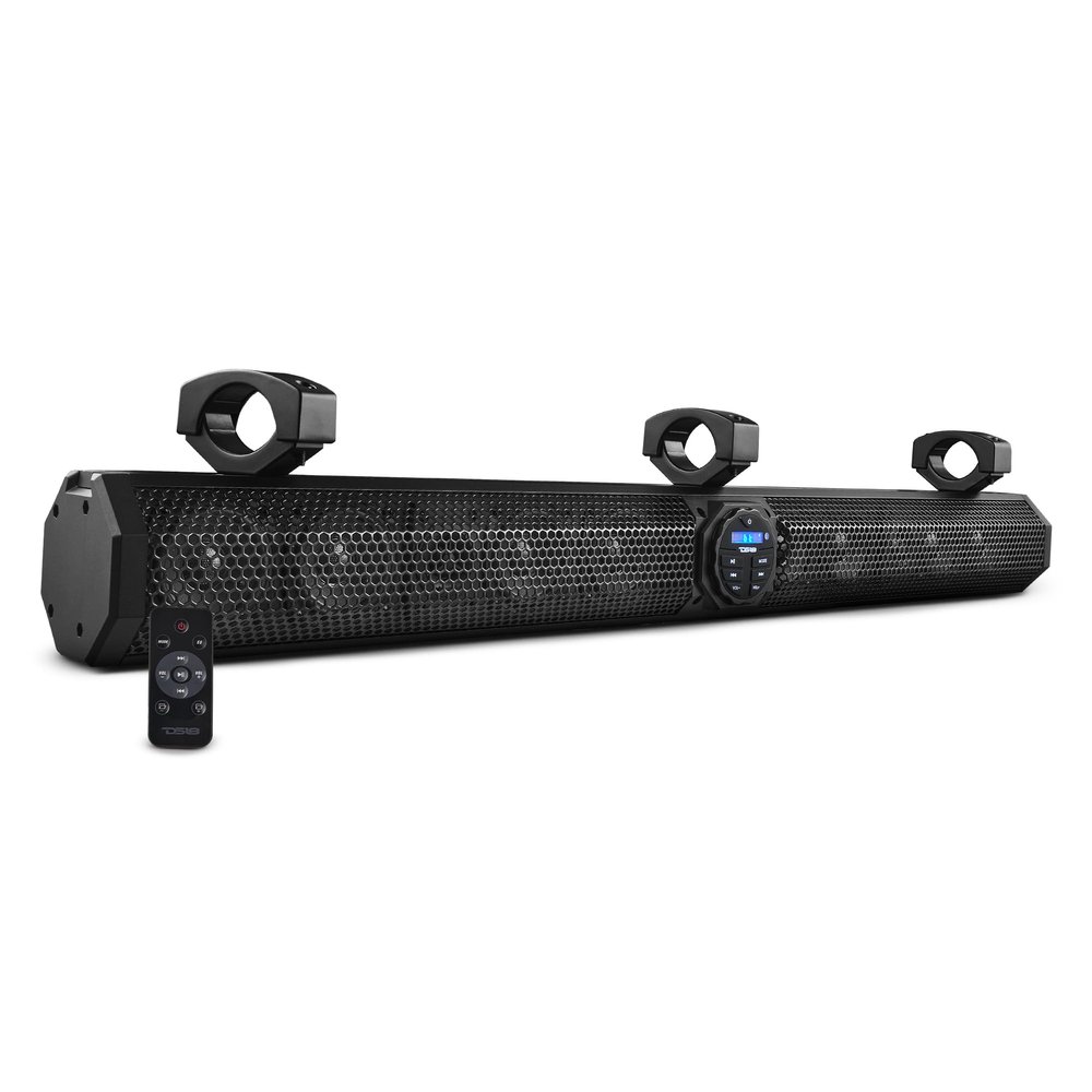 DS18 SB37BTX 37" Marine Sound Bar Speaker System, Amplified, 10 Speakers, Water Resistant, BT v5.0, Rotating Control Panel, USB/AUX, Universal Fit, Golf Cart, ATV, UTV, (Renewed)