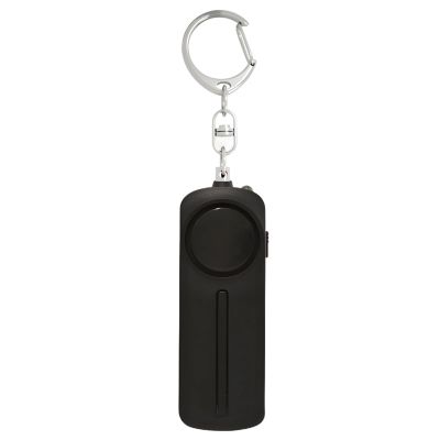 130 Db Personal Safety Alarm With Led Light, Abs, Portable Keychain Design, Ideal For Black Emergency Situations
