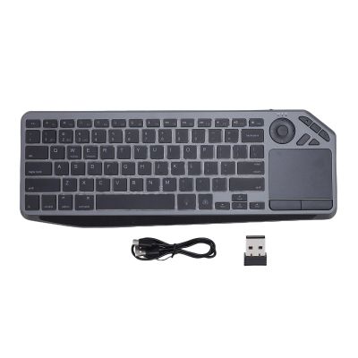 ciciglow Wireless Touch Keyboard, Multi Device Support, Rechargable TV Keyboard, 7 Color Backlight, with Touchpad, 2.4G Bluetooth Dual Mode, for Laptop Tablet