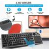 ciciglow Wireless Touch Keyboard, Multi Device Support, Rechargable TV Keyboard, 7 Color Backlight, with Touchpad, 2.4G Bluetooth Dual Mode, for Laptop Tablet view 2