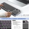 ciciglow Wireless Touch Keyboard, Multi Device Support, Rechargable TV Keyboard, 7 Color Backlight, with Touchpad, 2.4G Bluetooth Dual Mode, for Laptop Tablet view 3
