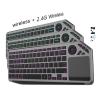 ciciglow Wireless Touch Keyboard, Multi Device Support, Rechargable TV Keyboard, 7 Color Backlight, with Touchpad, 2.4G Bluetooth Dual Mode, for Laptop Tablet view 4