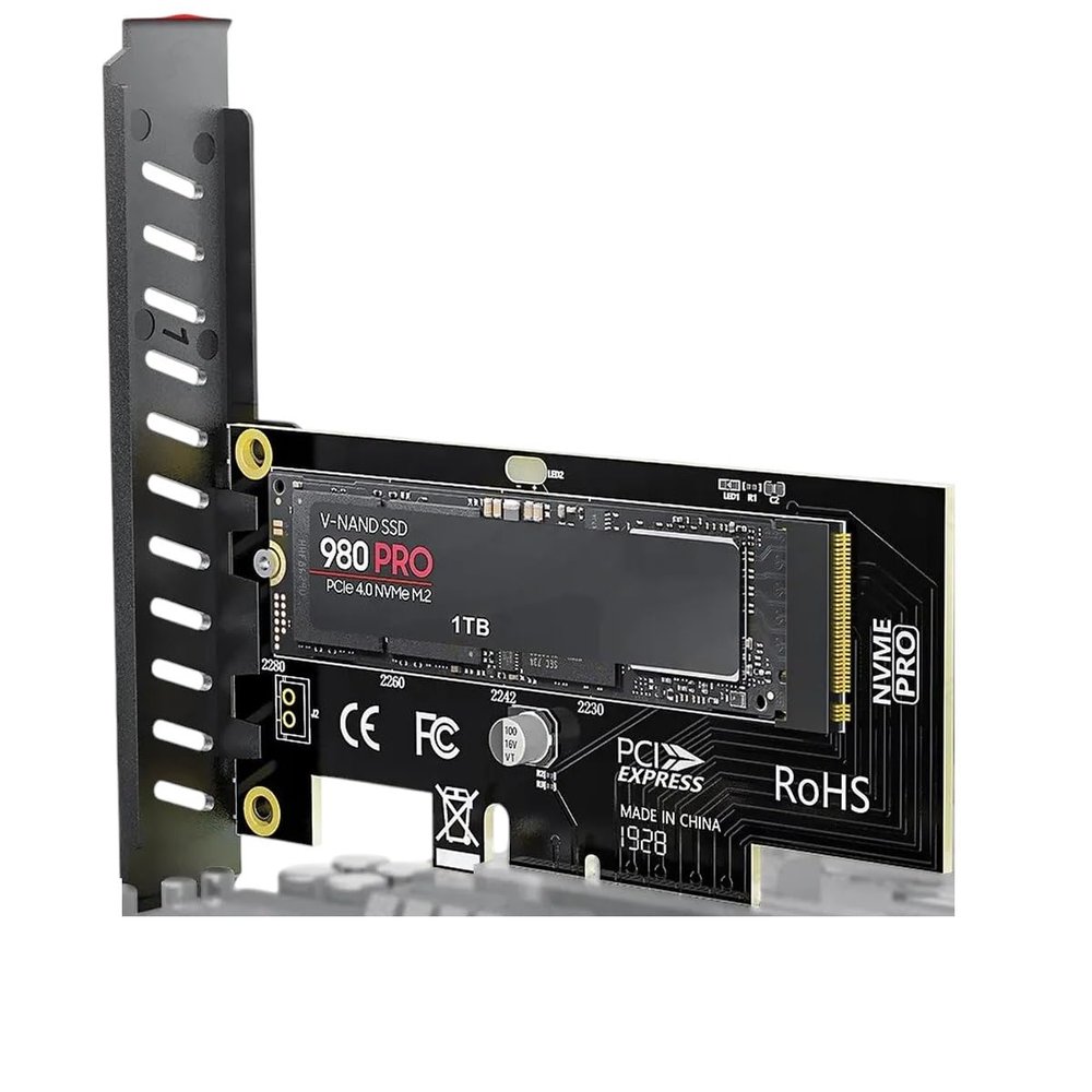 Pcie X4 4.0 | Jeyi M.2 Nvme Ssd to Pcie X1 Adapter Card, 2280 Ssd Pcie 3.0 4.0 Expansion Card for Desktop Pc, Pci-E Gen4 16Gbps Full Speed Sk1