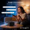 1500 ANSI Official Licensed Google TV Smart Projector, HAPPRUN 4K Full HD Home Theater with Auto Focus, Dolby Sound, Wi-Fi Bluetooth, Built-in Apps, Compatible with Phone & PC, Indoor & Outdoor Use view 3