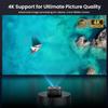 1500 ANSI Official Licensed Google TV Smart Projector, HAPPRUN 4K Full HD Home Theater with Auto Focus, Dolby Sound, Wi-Fi Bluetooth, Built-in Apps, Compatible with Phone & PC, Indoor & Outdoor Use view 4