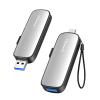 GiGimundo 512GB External Portable SSD, Up to 1073MB/s Dual Port USB C Thumb Drive USB 3.2 Gen 2+USB A Solid State Drives for iPhone 15/16/17/Android/Mac,Silver view 1