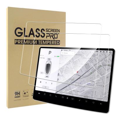 Bigqin 2Pack Screen Protector Compatible with Model 3 (2017-2023)/Model Y (2020-2025) 15-Inch Touchscreen Accessories, 9H Tempered Glass Screen Protector, HD Clear, Anti-Scratch, Shock Resistant