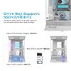 ALSEYE FC-01 Cylinder Acrylic Gaming PC Case - 360 Panoramic View, 165mm CPU Cooler Height, Micro ATX/ITX Tower with Unique Fish Tank Design (White) view 2