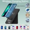 AFK Wireless Charging Station with Bluetooth Speaker and Alarm Clock,Wireless Charger Compatible with iPhone,Android Phones(Black) view 3