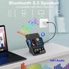 AFK Wireless Charging Station with Bluetooth Speaker and Alarm Clock,Wireless Charger Compatible with iPhone,Android Phones(Black) view 4