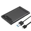 2.5 Inch Clear USB Hard Drive Enclosure | Portable External SSD Case for Data Storage view 1