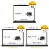 Floor Standing Manual Pull up Projector Screen, Portable Retractable Video Projection Screen, 30 40 50 Home Theater Movie Screen for Home Theater Backyard Cinema, Support 4K Full HD(4:3,40") view 2