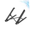 NUOBESTY Adjustable Laptop Stand Cooling Function for Laptops Portable Height-Adjustable Notebook Holder Ergonomic Design Black view 3