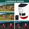Comboss Solar Motion Sensor Alarm - Motion Sensor Dog Barking 129dB Noise Maker, Outdoor Security Siren Waterproof Motion Activated Detector 4 Work Modes for Farm, Barn, Yard (4 Pack) view 3