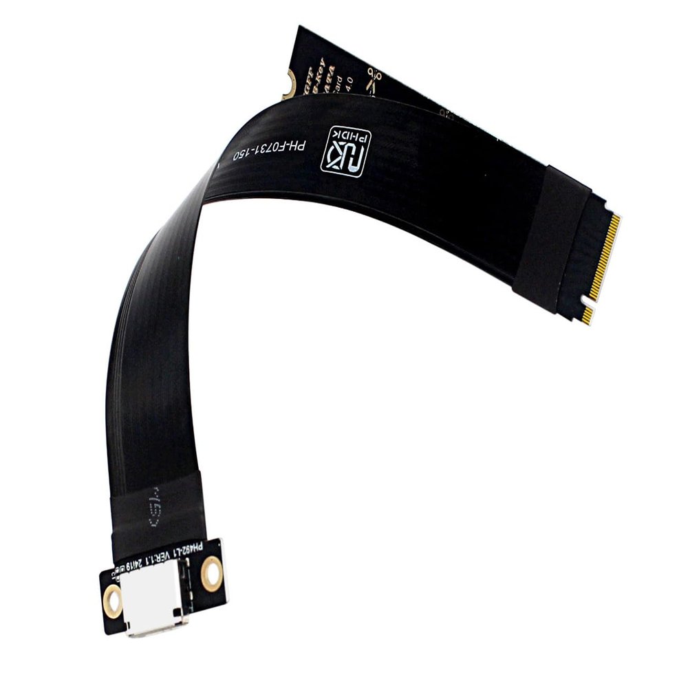Sintech M.2 M-Key 2230/42/80 to Oculink SFF-8612 SFF-8611 Adapter Card with Flexible Cable 20cms
