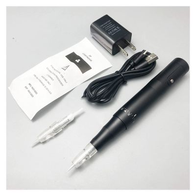 Wireless Tattoo Machine Permanent Makeup Machine Pen For Eyebrow Lips Beauty(Black)