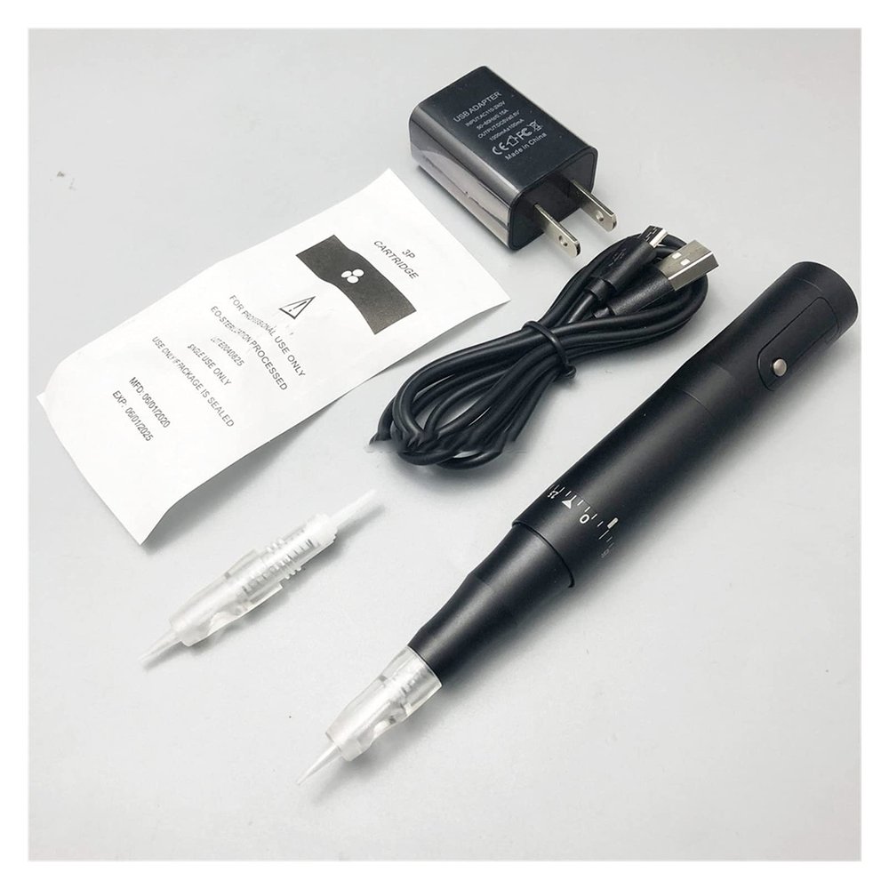 Wireless Tattoo Machine Permanent Makeup Machine Pen For Eyebrow Lips Beauty(Black)