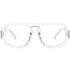 MEETSUN Oversized Retro Square Aviator Computer Blue Light Blocking Glasses for Women Men Fashion Fake Eyeglasses Clear view 2