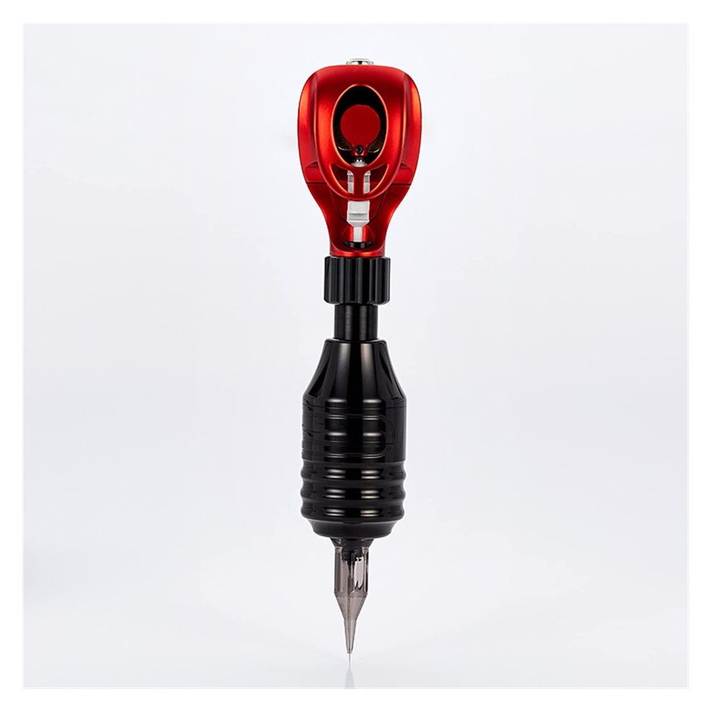 Rotary Tattoo Machine Japanese Coreless Motor Strong Quiet With Needle Cartridge Grip One Kit(Red)