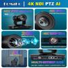 FoMaKo 12G-SDI 4K 60FPS NDI PTZ Camera,Support Freed,20X Optical Zoom,4KP60 AI Tracking, 1/1.8 UHD CMOS 8.42MP HDMI USB3.0 3G-SDI, 12G SDI PTZ Camera for Church (NDI 6 & NDI HX3 Certified),K820S view 4