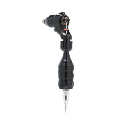 Tattoo Machine Set Pen Adjustable Stroke Direct 2 Drive Swiss Motor Rotary Tattoo Machine RCA Cord Grips Power Tattoo Gun(Black)