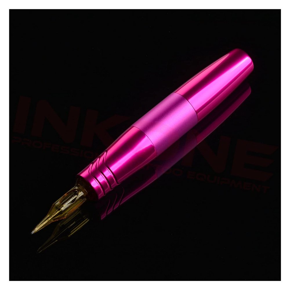 Tattoo Pen Machine Quiet Coreless Motor Tattoo Gun Permanent Makeup Machine For Eyebrow Tattoo Linder And Shader(Rose Red)