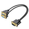 bodateng DB9 9Pin 2 in 1 to 2 Rs232 Data Cable 1m 300cm Male to Female for Cash Register POS Display Serial Splitter Directly Connected COM(1M,Male to 2xFemale) view 1