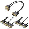 bodateng DB9 9Pin 2 in 1 to 2 Rs232 Data Cable 1m 300cm Male to Female for Cash Register POS Display Serial Splitter Directly Connected COM(1M,Male to 2xFemale) view 2