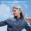 Bluetooth Headphones Over Ear with RGB Light, 65H Playtime Wireless Headphones 6.0 with Microphone, Foldable Lightweight Headset with Deep Bass, HiFi Stereo Sound Low Latency for Travel Work Cellphone view 3