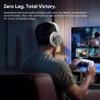 Bluetooth Headphones Over Ear with RGB Light, 65H Playtime Wireless Headphones 6.0 with Microphone, Foldable Lightweight Headset with Deep Bass, HiFi Stereo Sound Low Latency for Travel Work Cellphone view 4