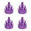MECCANIXITY 4Pcs M3x6 Aluminum Thumb Screws, 12x16mm(ODxH) Computer Case Thumb Screws for PC Side Panel Motherboard Mounting Screw, Purple view 1