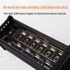 6 Ports USB C Splitter, 9 USB Convenient Input Ports, 6 Port USB Docking Station, Voice Control Function, Data Transmission, for Phones, Tablets, and Gadgets view 2