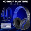 6S Bluetooth Headphones Over-Ear, Hi-Fi Stereo Foldable Wireless Stereo Headsets Earbuds with Built-in Mic, Volume Control, FM for iPhone/Samsung/iPad/PC (Blue) view 4