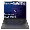 Lenovo ThinkPad E16 Business AI PC Laptop (16" FHD+ Touchscreen, Intel 12-Core Ultra 5 125U (> i7-1355U), 32GB DDR5, 1TB SSD), Backlit, Fingerprint Reader, Thunderbolt 4, Ethernet, Wi-Fi, Win 11 Pro view 1