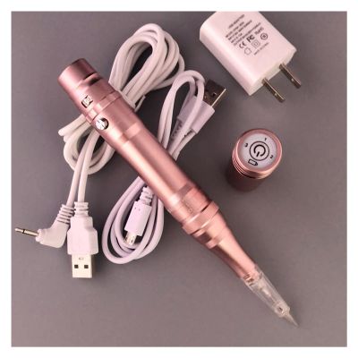 Semi Wireless Tattoo Pen Permanent Makeup Lip & Eyebrows Tattoo Machine(Rose Gold)
