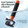 ZLiT Floating Handle Grip for DJI Action 5 Pro/4/3 for Insta360 X5/X4/X3 Hero 8/9/10/11/12 Action Camera,Waterproof Floating Hand Grip Monopod Pole Stick view 2