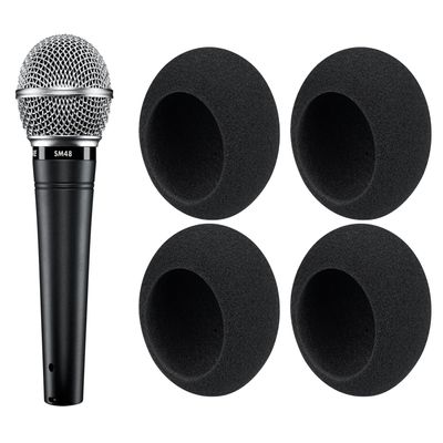 SOULWIT 4Pcs Pop Filter for Shure SM48/PGA48/PGA58 - Black