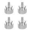 MECCANIXITY 4Pcs M3x6 Aluminum Thumb Screws, 12x16mm(ODxH) Computer Case Thumb Screws for PC Side Panel Motherboard Mounting Screw, Silver view 1