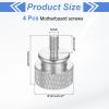 MECCANIXITY 4Pcs M3x6 Aluminum Thumb Screws, 12x16mm(ODxH) Computer Case Thumb Screws for PC Side Panel Motherboard Mounting Screw, Silver view 2