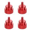 MECCANIXITY 4Pcs M3x6 Aluminum Thumb Screws, 12x16mm(ODxH) Computer Case Thumb Screws for PC Side Panel Motherboard Mounting Screw, Burgundy view 1
