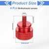 MECCANIXITY 4Pcs M3x6 Aluminum Thumb Screws, 12x16mm(ODxH) Computer Case Thumb Screws for PC Side Panel Motherboard Mounting Screw, Burgundy view 2