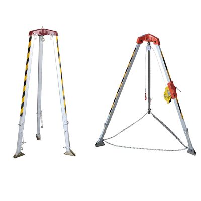Portable Folding Aluminum Enclosed Space Tripod kit, Tunnels Pipelines Wellhead Multifunction Emergency Rescue Tripod with 20m Cable Winch