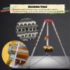 Portable Folding Aluminum Enclosed Space Tripod kit, Tunnels Pipelines Wellhead Multifunction Emergency Rescue Tripod with 20m Cable Winch view 3