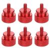 MECCANIXITY 6Pcs M3x6 Aluminum Thumb Screws, 12x16mm(ODxH) Computer Case Thumb Screws for PC Side Panel Motherboard Mounting Screw, Burgundy view 1
